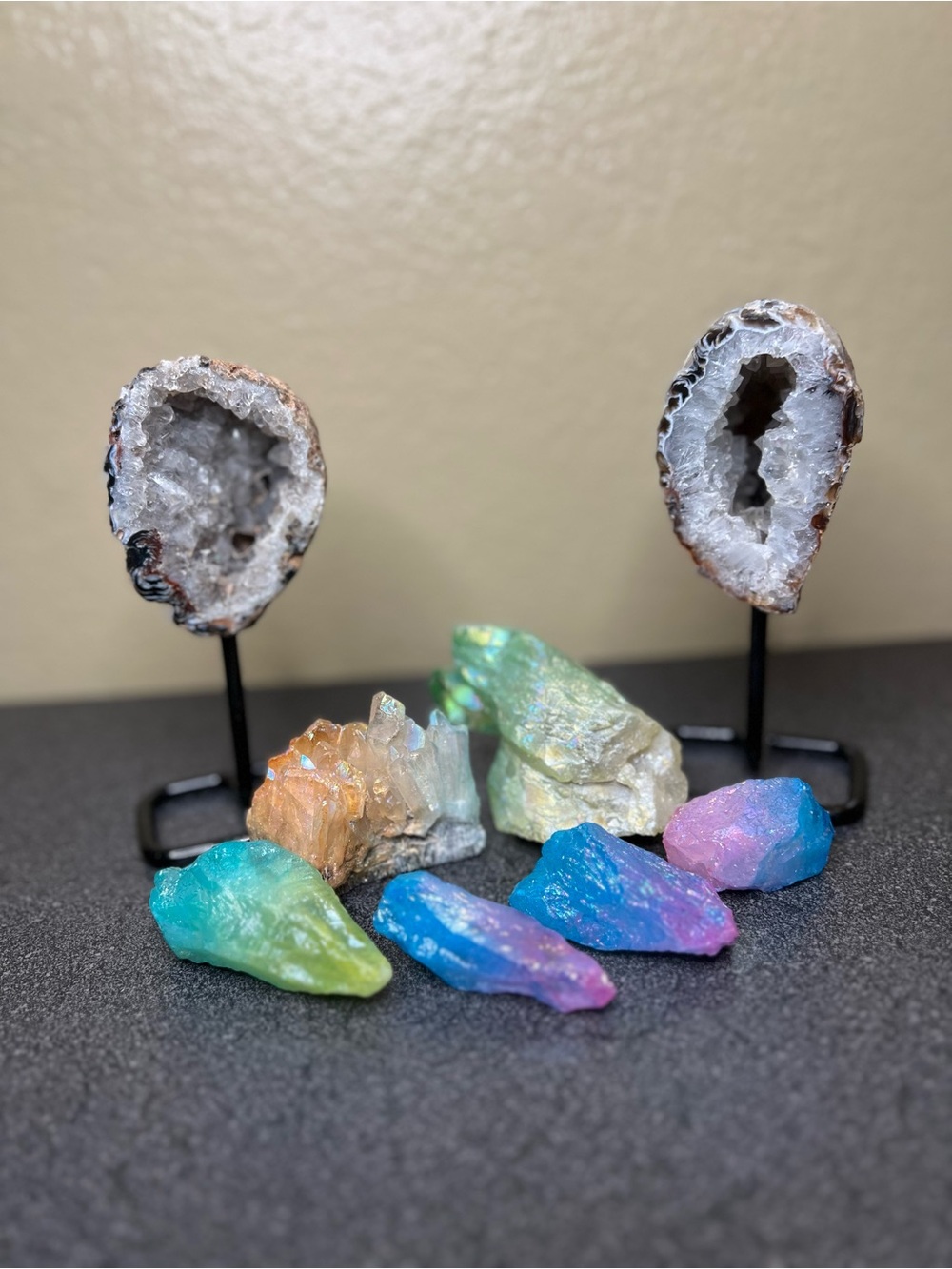 Iridescent Blue-Purple Aura Quartz Chunk